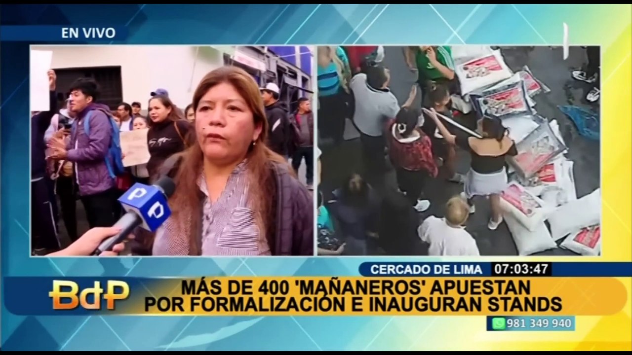 "Feria Mañanera": Ambulantes del Cercado de Lima piden que les permitan trabajar de 4 a 9 a.m.