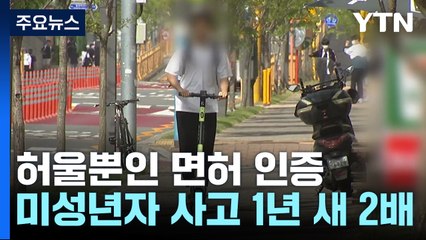 "애들 다 킥보드 타요"...면허 확인 '구멍'에 사고 급증 / YTN