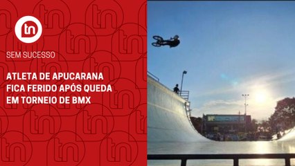 Atleta de Apucarana se machuca durante torneio de BMX
