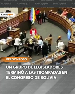 Legisladores de Bolivia terminaron a las trompadas
