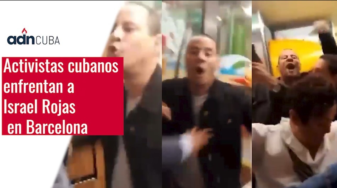 Activistas cubanos enfrentan a Israel Rojas en Barcelona