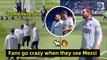 Messi Welcomed Neymar Back in PSG Training and Young Fans Chanting Messi