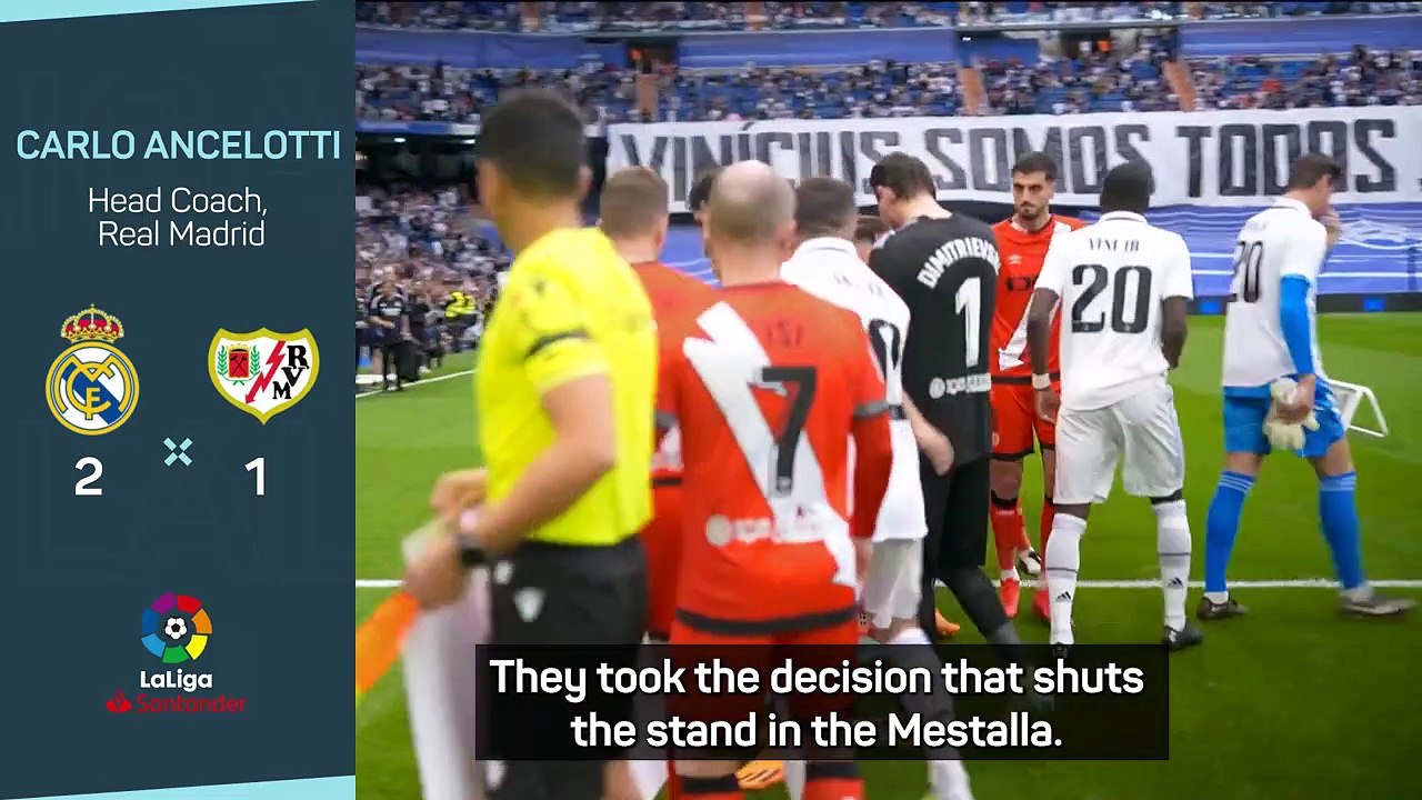 Ancelotti encouraged by Valencia punishment and Tebas apology after Vinicius racism case