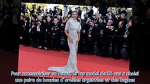 Cannes 2023  Tina Kunakey illumine le tapis rouge en solo dans une longue robe blanche (2)