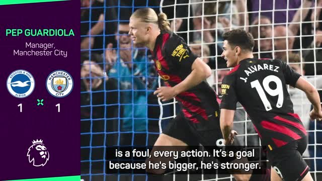 'Nobody gives us anything' - Pep angry after Haaland strike chalked off v Brighton