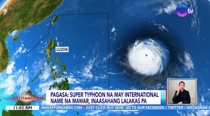 Super typhoon na may international name na Mawar, inaasahang lalakas pa — PAGASA | BT