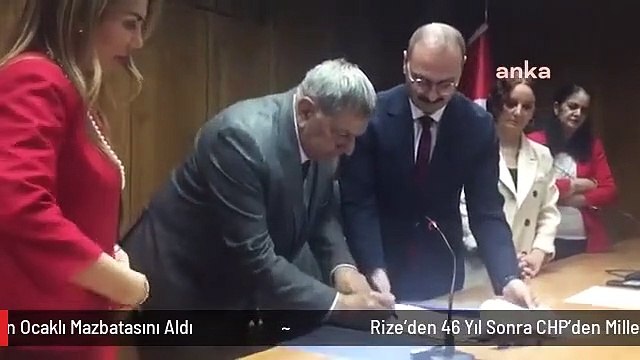 Rize'den 46 Yıl Sonra CHP'den Milletvekili Seçilen Tahsin Ocaklı Mazbatasını Aldı