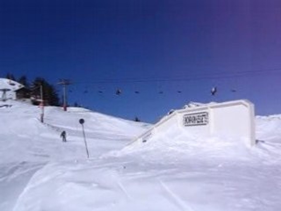 saut à ski au snow park des gets