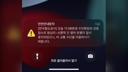 수인분당선 일부 침수로 운행 중단...2시간 만에 재개 / YTN