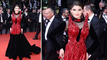 Cannes Red Carpet 2023 : Urvashi Rautela Red Black Gown Look Viral, अतरंगी अवतार में...| Boldsky