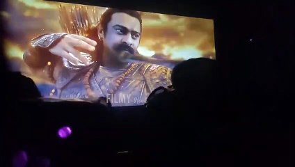 Prabhas, Kriti Sanon & Director Om Raut Watching #AdiPurush Trailer at AMB Cinemas _ Filmy Hook