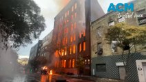 Enormous blaze engulfs seven-storey building in central Sydney