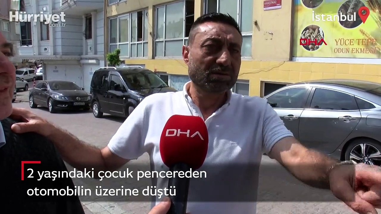 2 yaşındaki çocuk pencereden otomobilin üzerine düştü