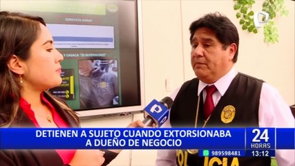 Detienen a extorsionador que exigía el pago de 600 soles al mes a dueño de licorería