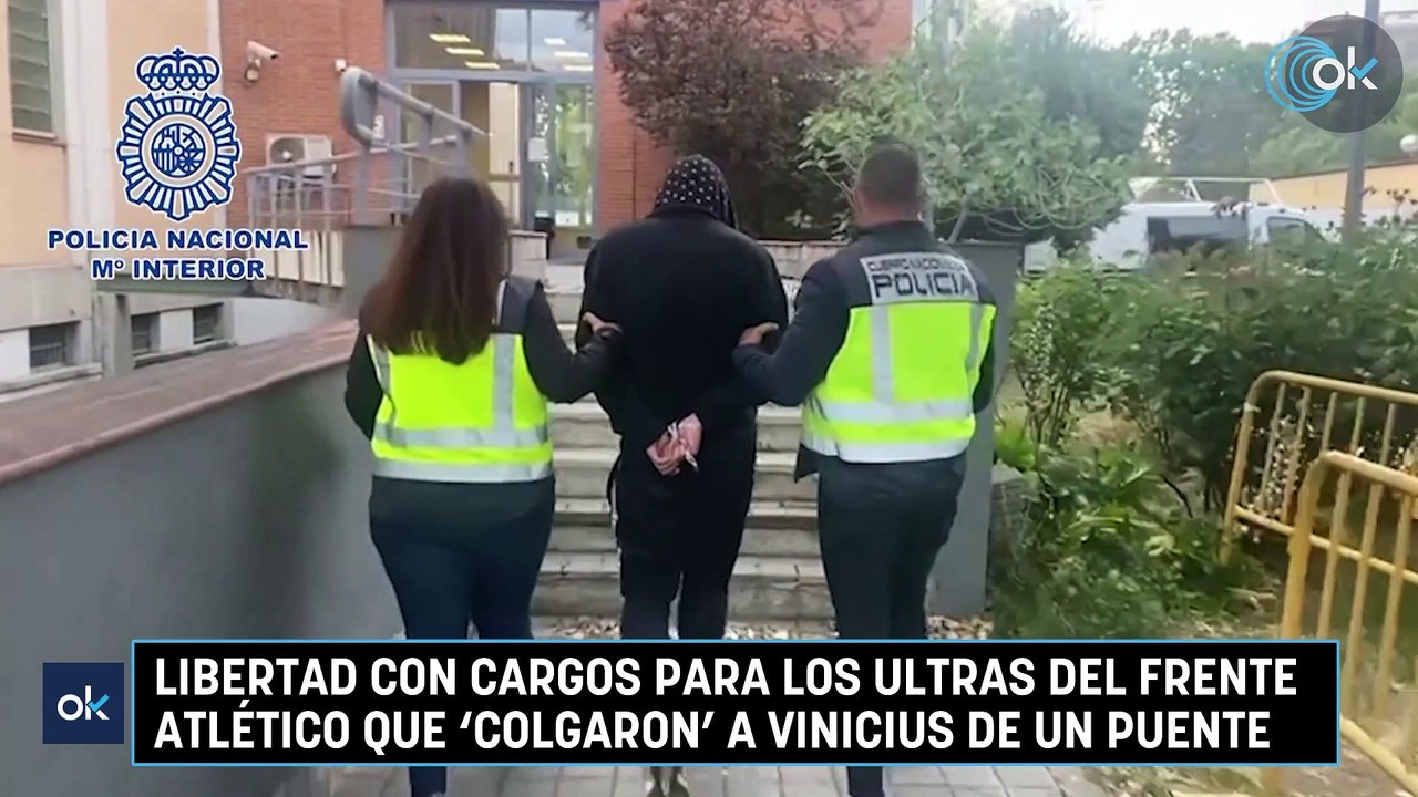 Libertad con cargos para los ultras del Frente Atlético que ‘colgaron’ a Vinicius de un puente