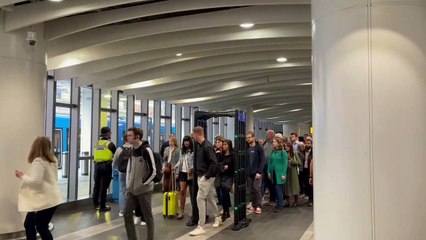 Knife arch at Birmingham New Street station