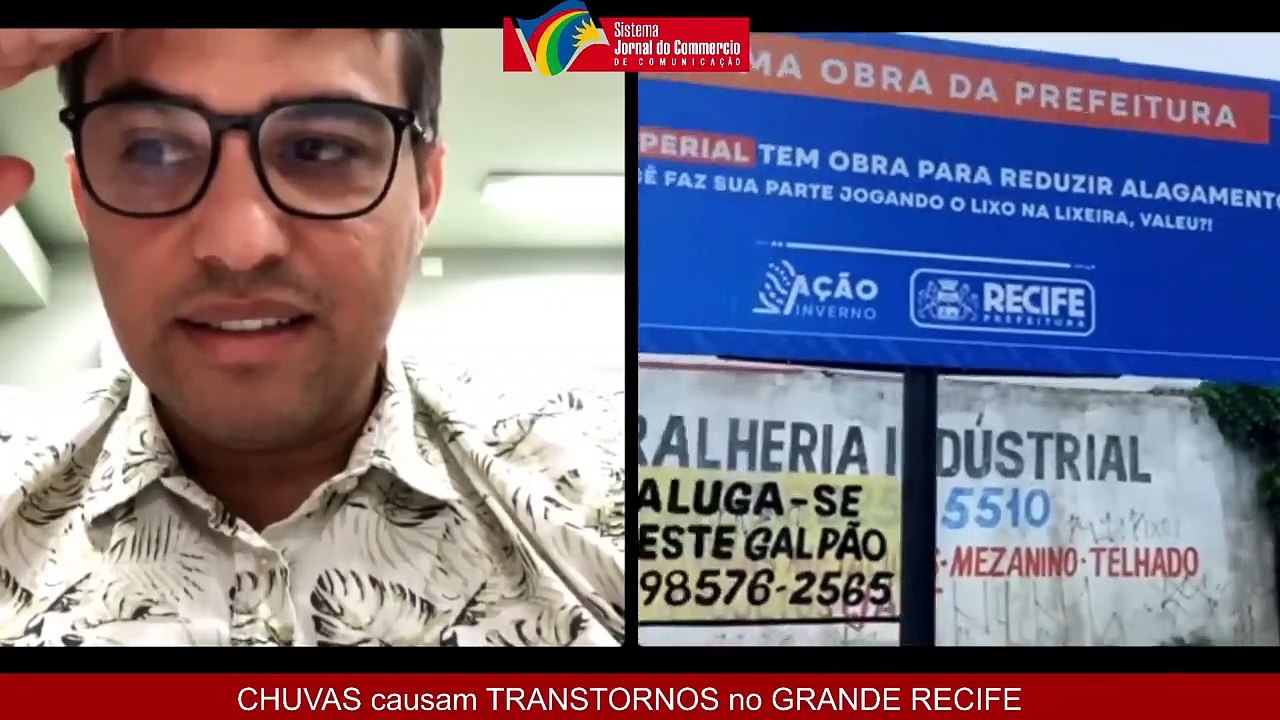 FORTES CHUVAS causam TRANSTORNOS no GRANDE RECIFE nesta quarta-feira (24)