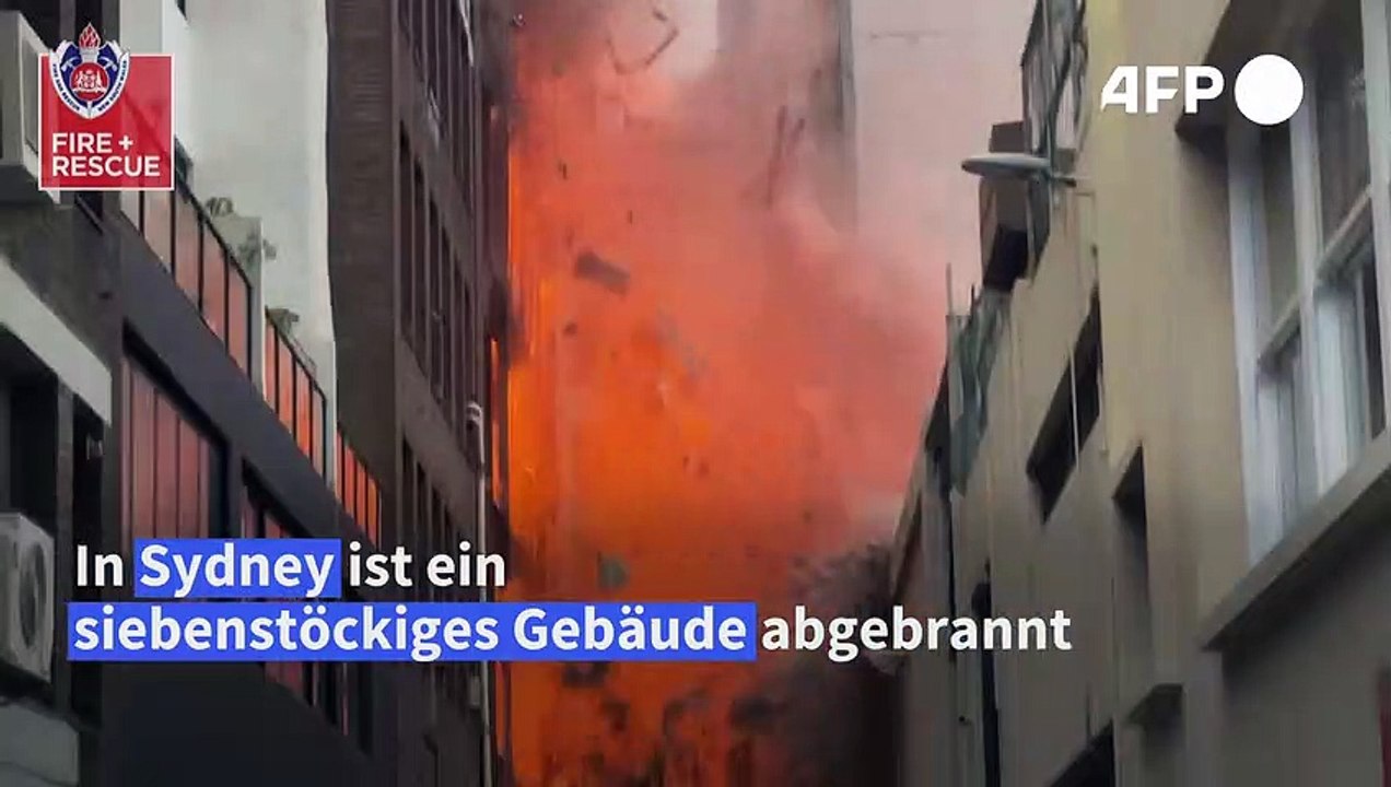 Siebenstöckiges Gebäude in Sydney abgebrannt