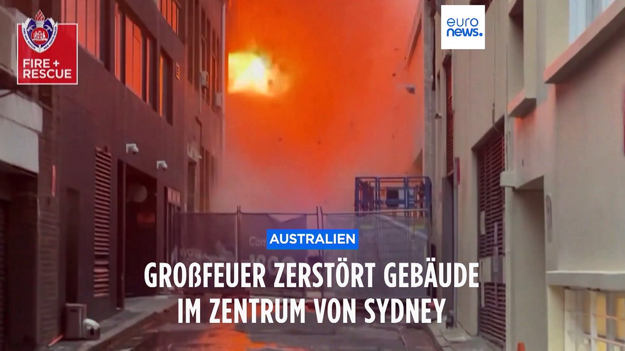 Großfeuer zerstört Gebäude im Zentrum von Sydney