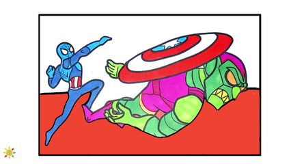 Captain America vs Green Goblin  - Superheroes  - Coloring Pages