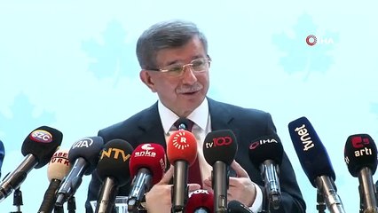 Gelecek Partisi lideri Davutoğlu: 'Kayyum atamak halkı cezalandırmak demektir'
