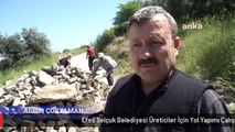 Efes Selçuk Belediyesi Üreticiler İçin Yol Yapımı Çalışmalarına Devam Ediyor