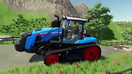 Farming Simulator 22 133 - COLORED FENDT TRACTORS DEATH RUN