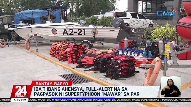Iba't ibang ahensya, full-alert na sa pagpasok ni super typhoon Mawar sa PAR | 24 Oras