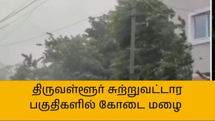 Download Video: திருவள்ளூர் சுற்றுவட்டார பகுதிகளில் கோடை மழை!