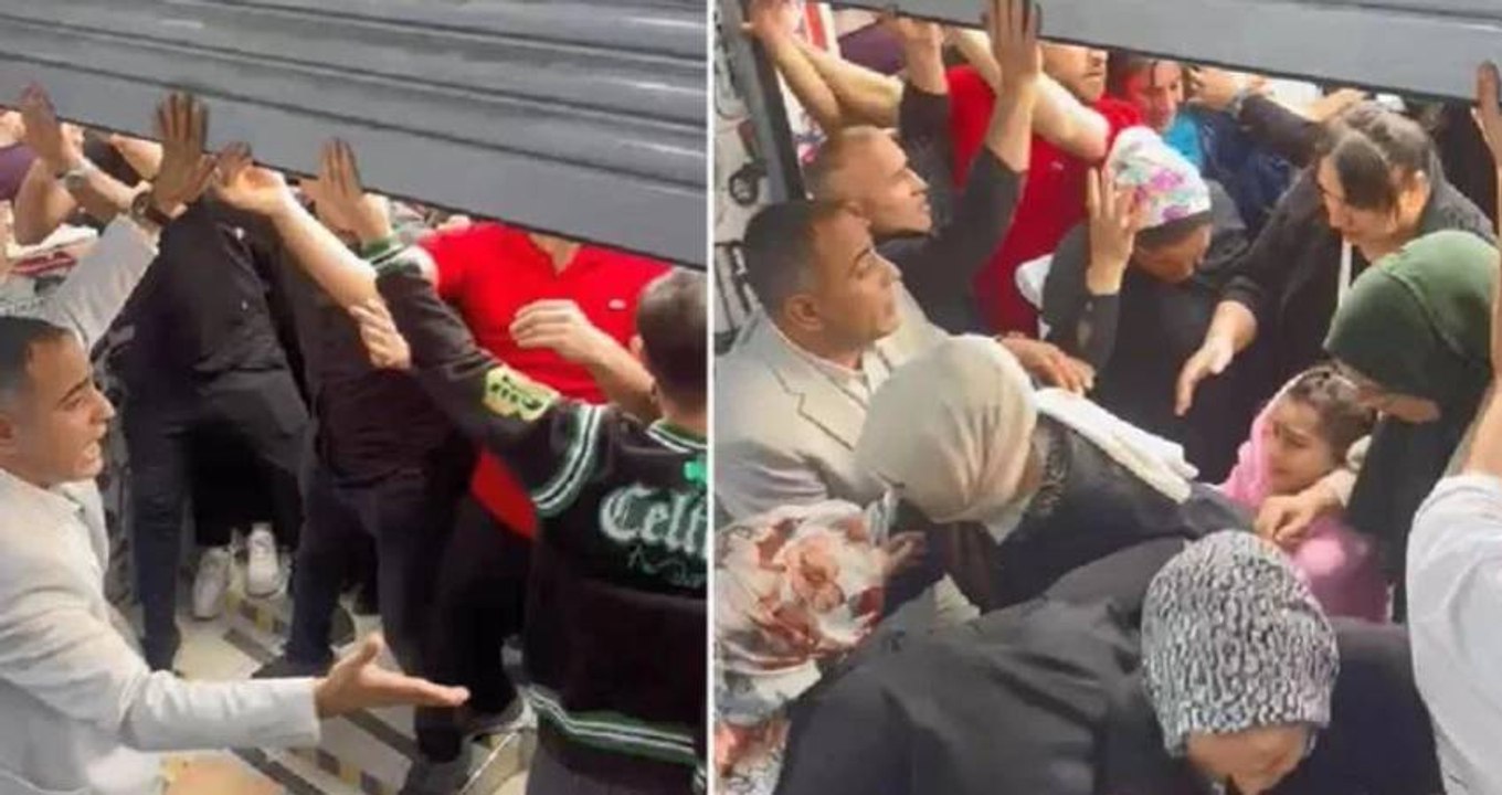 Züccaciye mağazasında indirim izdihamı kameralara böyle yansıdı