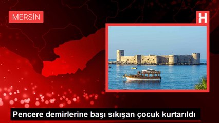 Pencere demirlerine başı sıkışan çocuk kurtarıldı