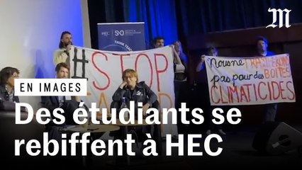 Des étudiants d’HEC perturbent la venue de dirigeants de TotalEnergies et de Shell