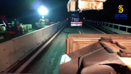 Il viadotto della E45 viene smontato: le immagini dei lavori in Umbria