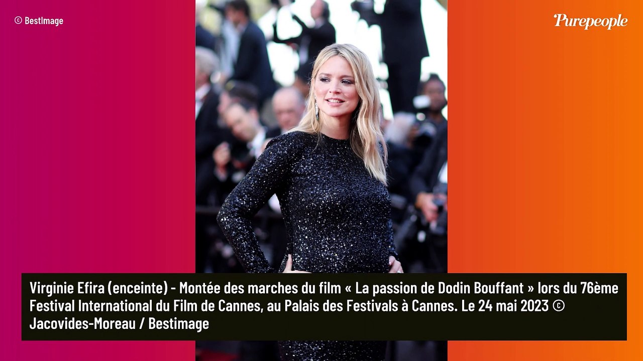 EXCLU VIDEO Virginie Efira enceinte : tongs relax et robe de gala, l'actrice glamour mais confortable lors d'une soirée cannoise