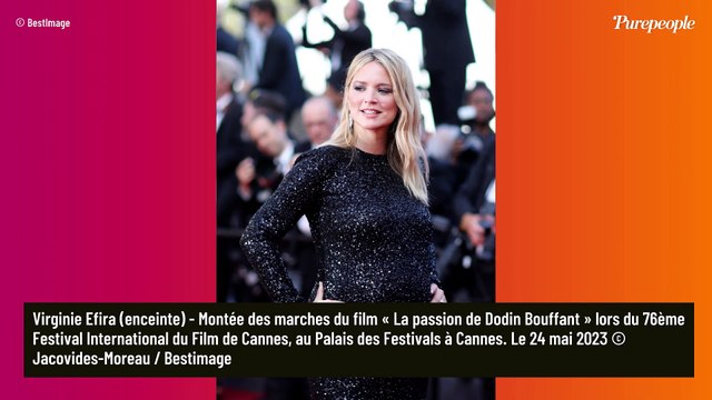 EXCLU VIDEO Virginie Efira enceinte : tongs relax et robe de gala, l'actrice glamour mais confortable lors d'une soirée cannoise