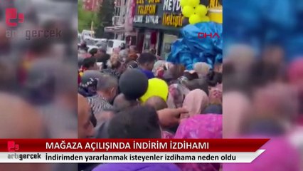 İndirimli ürünler izdihama neden oldu
