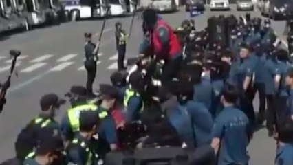 '불법 집회' 대응 훈련에 '정신 무장' 강조까지...건설노조 "다음 달 1일 출석" / YTN