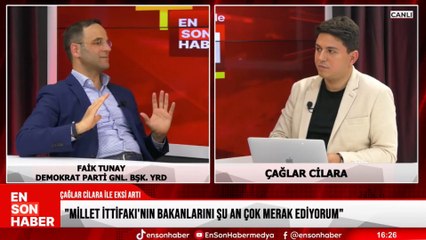 Faik Tunay Millet İttifakı'nın seçim sürecini Ensonhaber yayınında değerlendirdi