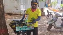 थाईलैंड की साइकिल यात्रा पर निकला युवक, पहुंचा शिवपुरी