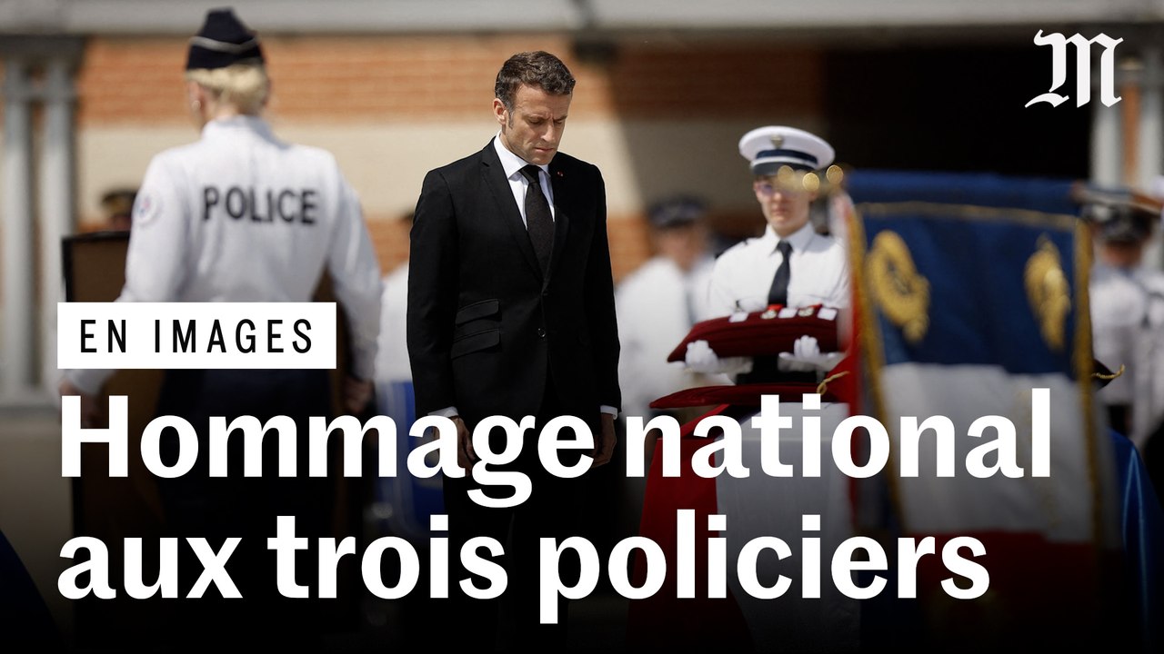 Roubaix : Emmanuel Macron rend hommage à trois policiers tués
