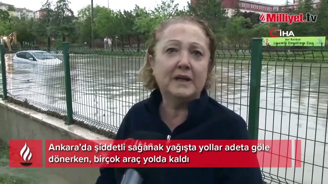 Gözyaşları içinde anlattı! Göle dönen yolda aracının içinde mahsur kaldı