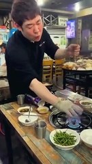 Façon stylée de servir un plat.. .et un peu risqué aussi