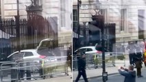 Moment car drives into gates of Downing Street