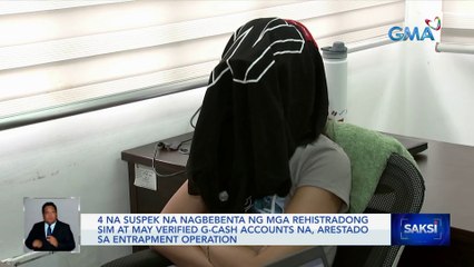4 na suspek na nagbebenta ng mga rehistradong SIM at may verified GCash accounts na, arestado sa entrapment operation | Saksi