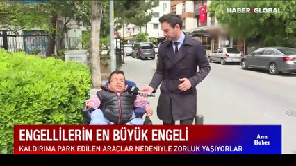 Engellilerin en büyük engeli... Kaldırıma park edilen araçlar zorluk yaşatıyor
