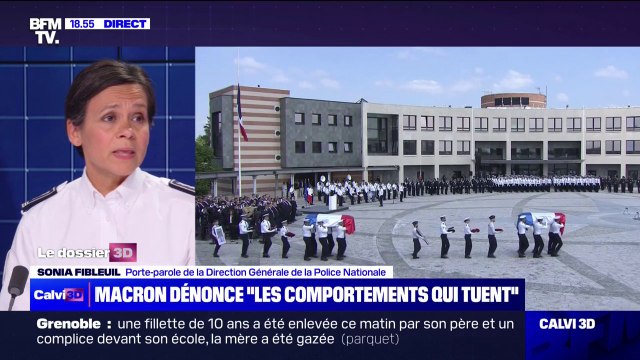 Hommage aux trois policiers décédés: Nous sommes tous éprouvés dans nos rangs face à ce drame admet Sonia Fibleuil (Direction Générale de la Police Nationale)