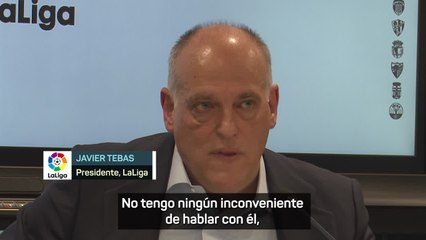 Tebas: "Quiero demostrar a Vinicius que LaLiga lucha contra el racismo"