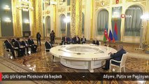 Aliyev, Putin ve Paşinyan arasındaki üçlü görüşme Moskova'da başladı