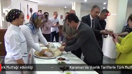 Karaman'da 'Asırlık Tariflerle Türk Mutfağı' etkinliği