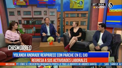 Yolanda Andrade reaparece con un parche en el ojo